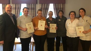 Team members celebrated for long service at Coal care home